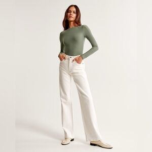 Olive green long sleeve bodysuit